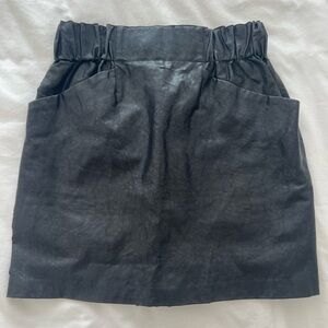 Faux Leather Zara Miniskirt with Pockets